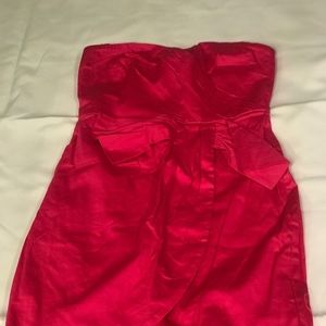 Pink strapless dress